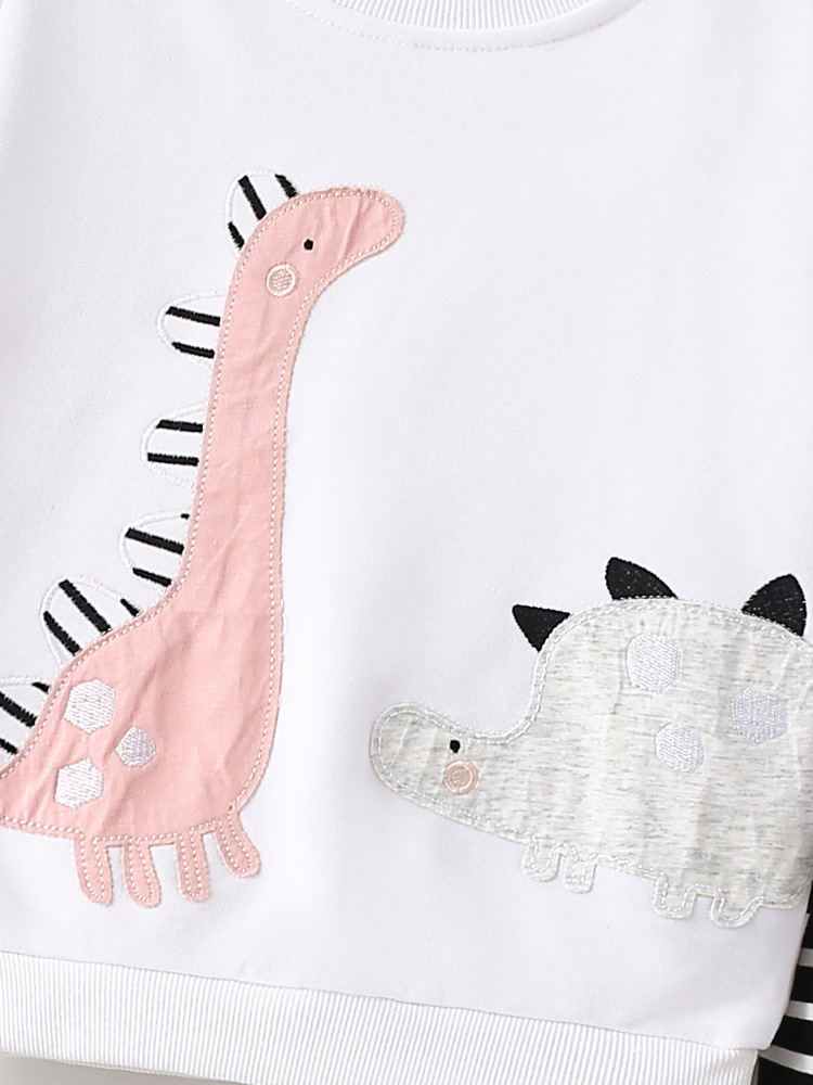 Malwee niñas dos piezas de otoño nuevo estilo de ropa infantil europea y americana de estilo extranjero niñas de cuello redondo manga larga set para niños