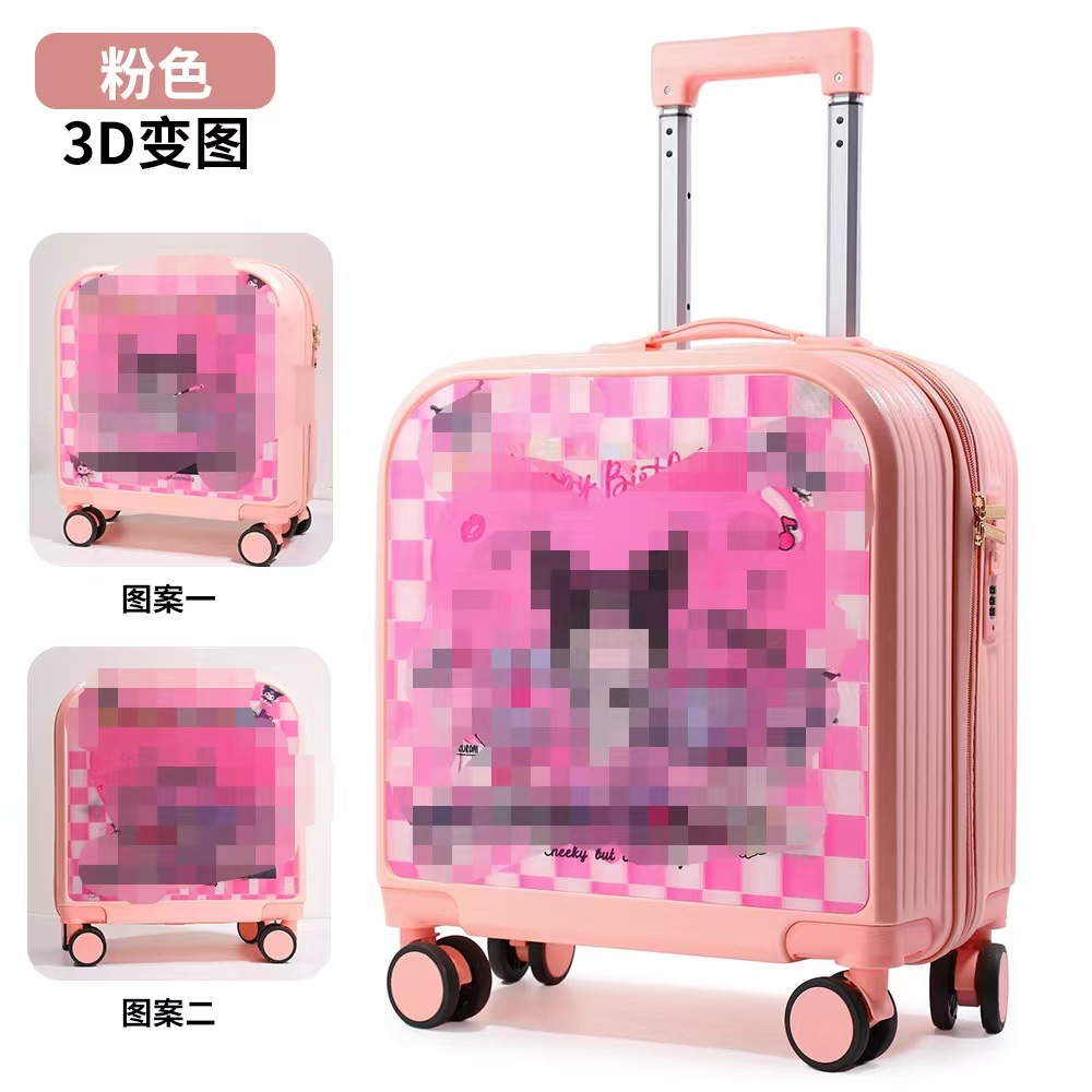 20 pulgadas Nuevo gradiente de color maleta de dibujos animados trolley caja de gran capacidad universal rueda de viaje fabricantes al por mayor