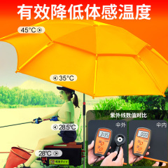 钓伞2025新款防暴雨伞大钓伞2.4万向加厚雨伞防风遮阳防雨垂钓伞