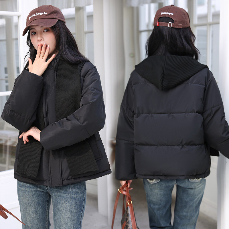 2023 ropa de algodón de pluma corta ropa de algodón de mujer nuevo otoño invierno grueso ropa de pan suelta chaqueta de algodón casual abrigo