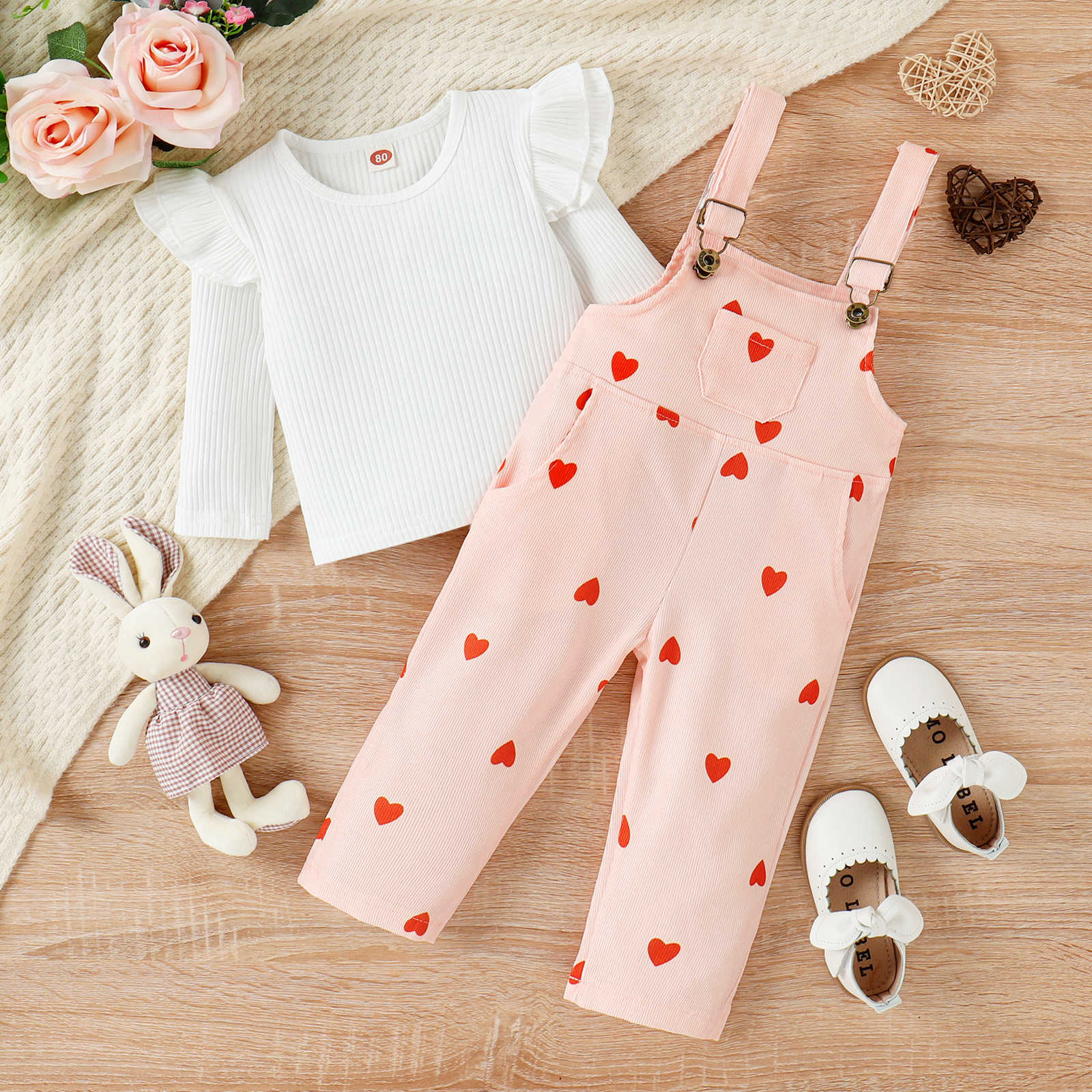 Cute Heart Shape Cotton Polyester Jumpsuits display picture 1