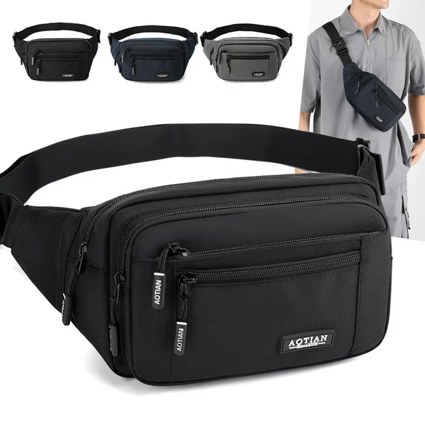 Aotian New Product Waist Bag Men's Casual Bag Outdoor Cycling Bag Crossbody Bag Oxford Cloth Bag Cashier Bag Men 8661 #
