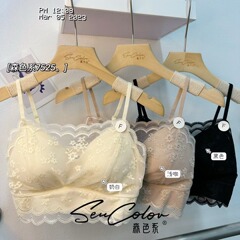 森色系楓之欣7525性感蕾絲美背裹胸乳膠固定杯聚攏防走光小胸聚攏