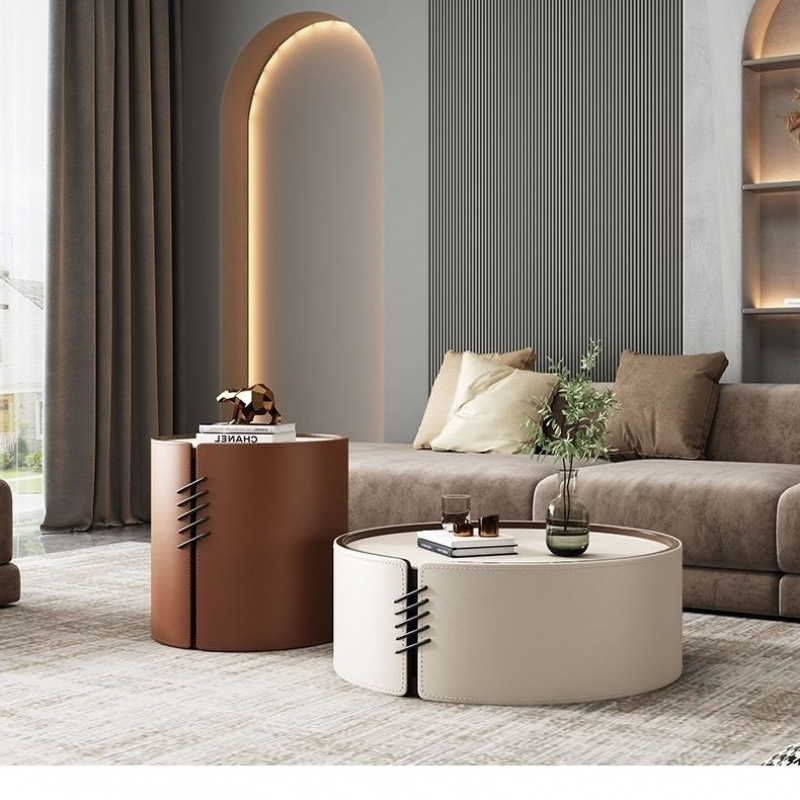 크고 작은 조합 커피 테이블 슬레이트 스톤 조리대