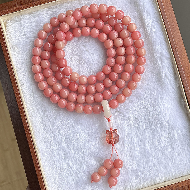 차가운 별 펜던트 [복숭아 핑크색 꽃잎 108개]