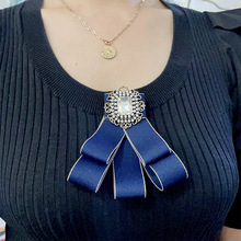 新款东大门时尚领口领花服装配饰蝴蝶结领结领带衣领布艺胸针胸花