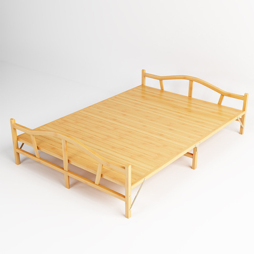 Folding Bamboo Bed, Double or Single, Napping or Sleeping Bed, Simple and Durable Wooden Bed, Home Use Bamboo Bed, Portable