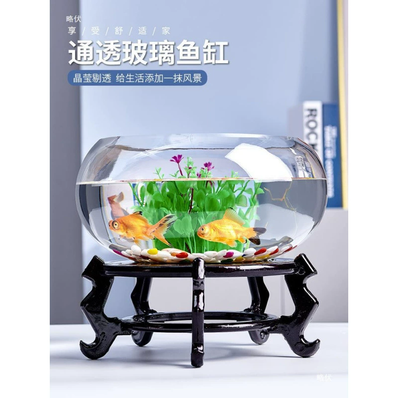 Аквариум из прозрачного стекла, креативный гидропонный круглый шар, миниатюрный аквариум для черепах, настольный аквариум для маленьких рыбок