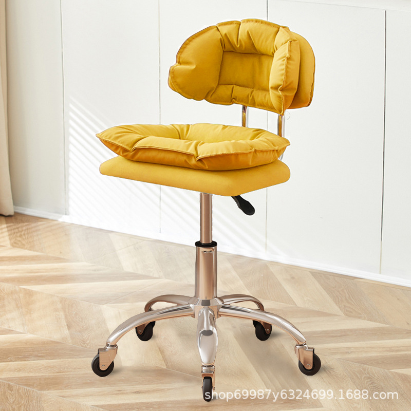 Silla de belleza, taburete especial para uñas y pestañas, respaldo de peluquería, silla elevable, taburete de tocador de dormitorio para niñas en casa