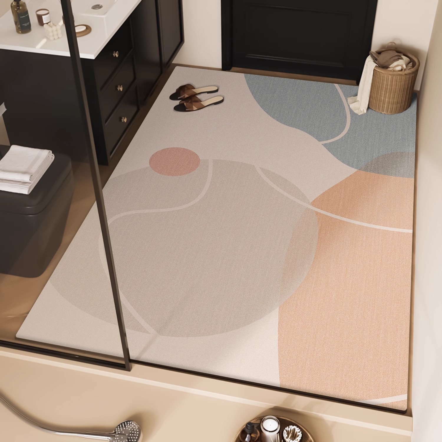 Alfombrillas de baño Alfombrillas de entrada de inodoro antideslizantes y absorbentes de agua