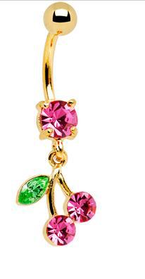 Bijoux de piercing pour nombril Gabby, inspirés des bijoux européens et américains transfrontaliers en forme de cerise. Accessoires de piercing corporel._voghion.com