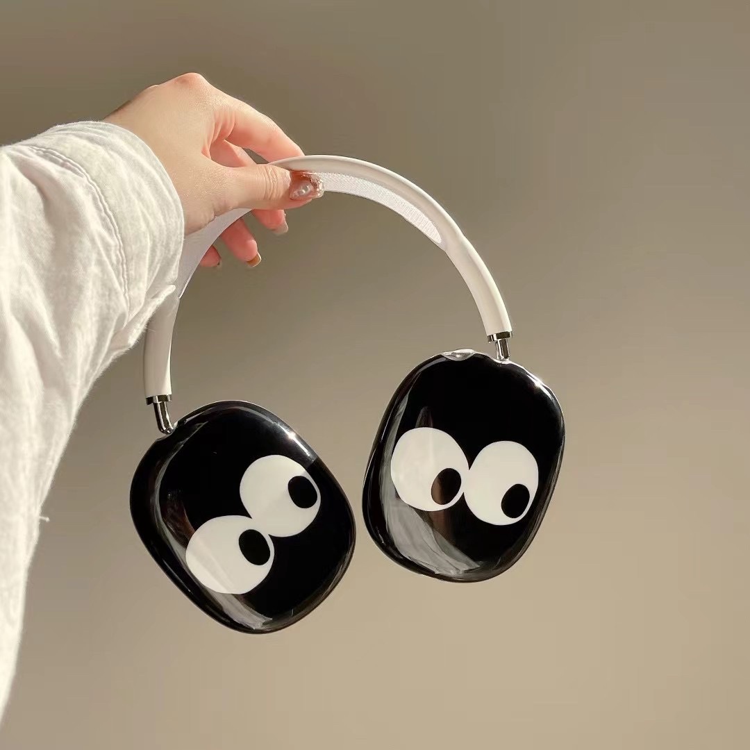 Hanfeng Black Coal Ball airpods Max Protective Case for Apple Headset Ear Cap Ear Movers Earphone Case