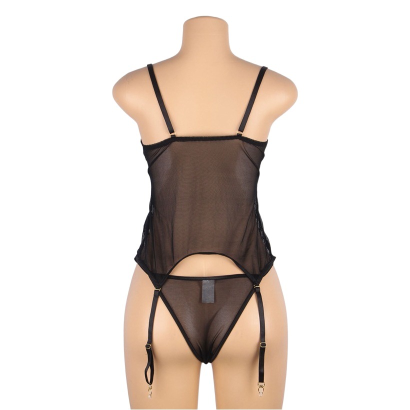 Comercio exterior europeo y americano más tamaño lencería sexy encaje costura traje de Liga Amazon deseo suministro al por mayor