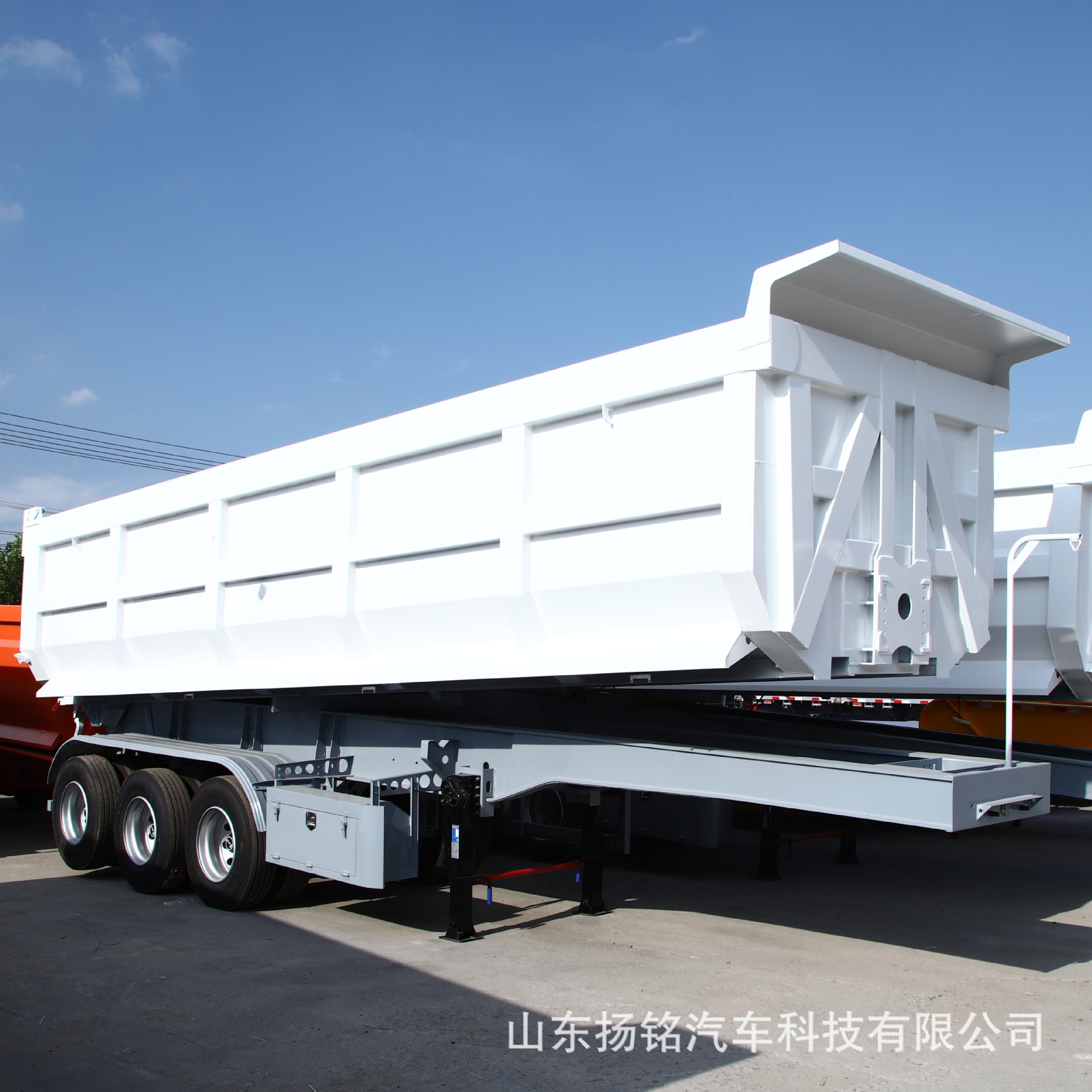 Factory Export Heavy-Duty Rear-Dumping Semi-Trailer Coal Transport Trailer Three-Axle Sand and Gravel Transport Semi-Trailer