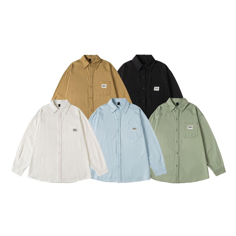 Rumen American Retro Work Shirt Men's Long-Sleeved 2025 New Loose Trendy Shirt Jacket Men's Spring & Fall Style