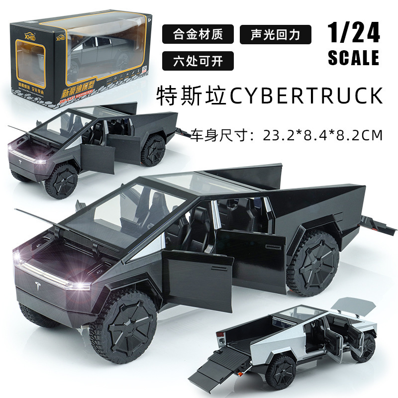 1:24 Tesla Cybertruck pickup truck model simulation alloy car electric car science fiction toy car