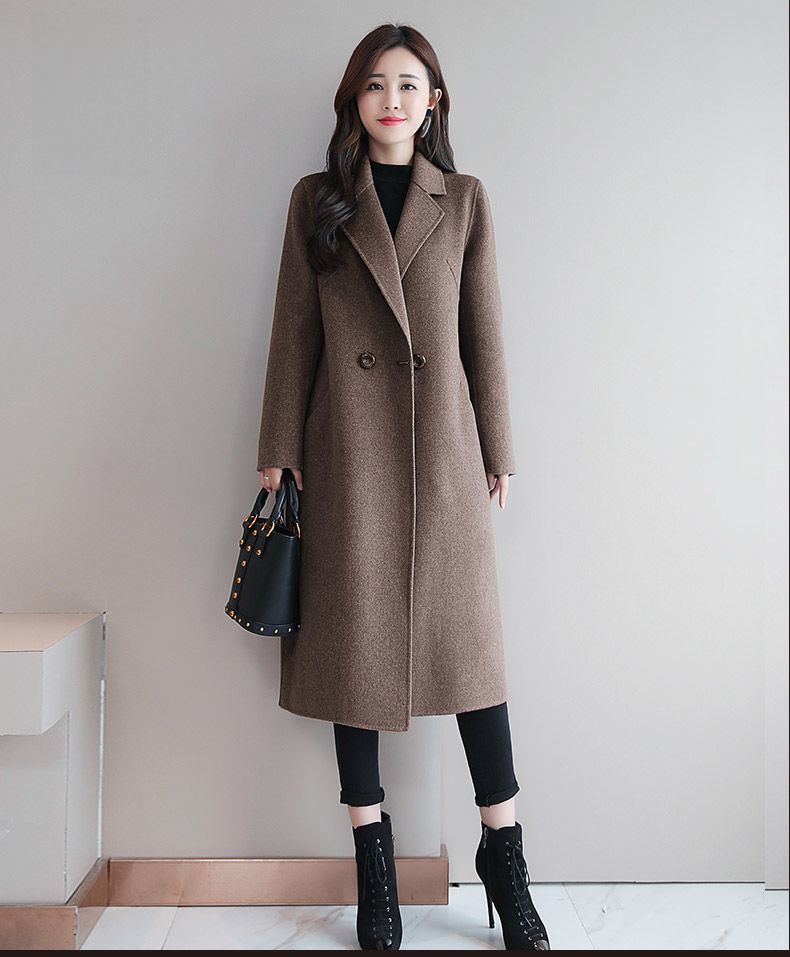 2024 Woolen Coat Coat Women's New Coat Autumn and Winter Mid-length Large Size Woolen Coat Korean Style Loose Woolen Coat Women_voghion.com