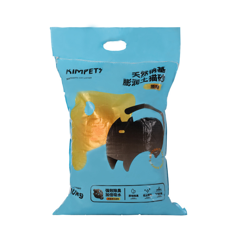 Nueva llegada bentonita arena para gatos aglomeración rápida arena mineral natural a base de sodio arena para gatos de Bajo polvo 10kg al por mayor suministros para mascotas