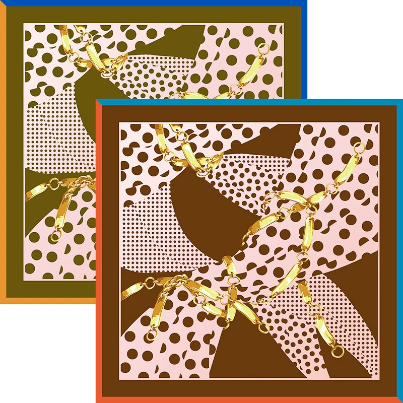 Double-sided Custom Scarf, Reversible Silk Design, Customizable Colors & Materials