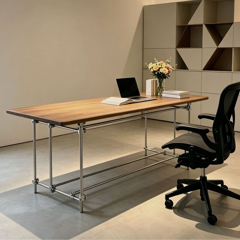 Bauhaus Light-Axis Solid Wood Office Desk, Retro Industrial Style Computer Desk, Designer Long Table, Workbench Table Bauhaus Light-Axis Solid Wood Office Desk, Retro Industrial Style Computer Desk, Designer Long Table, Workbench Table