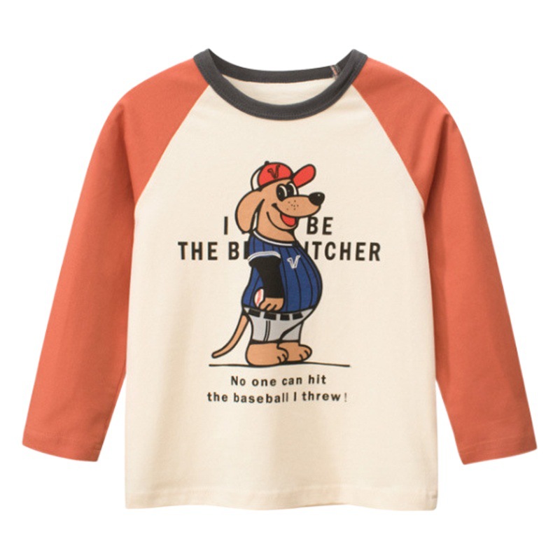 K-estilo de ropa para niños, primavera 2025, nuevos productos, ropa de moda para niños, camiseta de manga larga para bebés, camisa de fondo para hombres, dropshipping