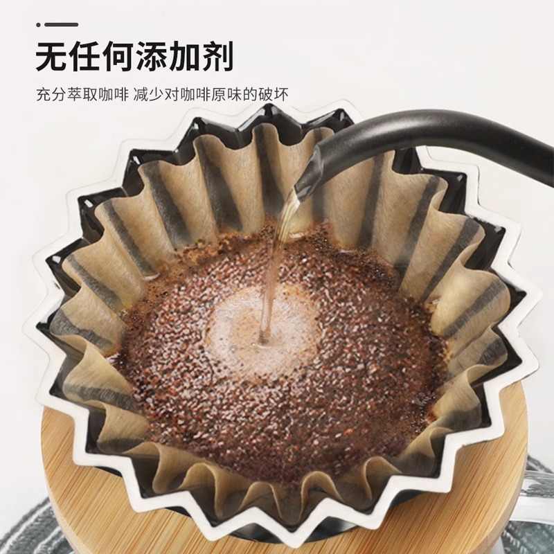 155 / 185 papel de filtro de café de pastel de goteo tipo taza de filtro de papel de filtro de café de papel de papel de filtro de papel de papel de papel de filtro de café de mano