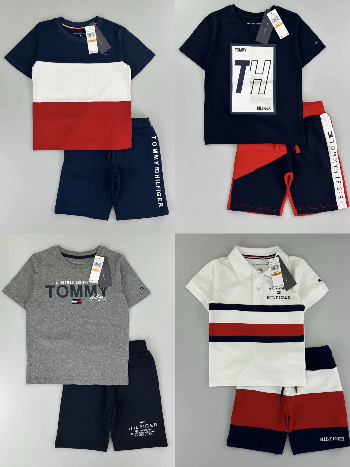 Summer thin universal set for boys with letters for leisure