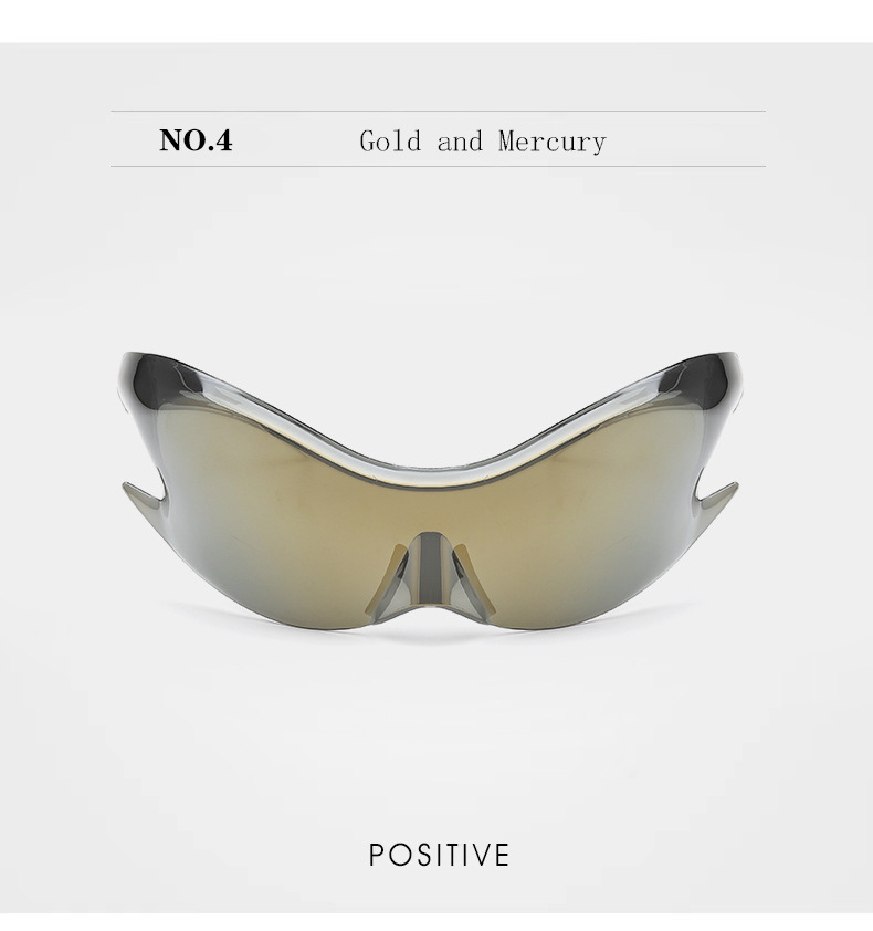 Streetwear Cool Style Geometric Pc Special-shaped Mirror Frameless Women's Sunglasses display picture 14