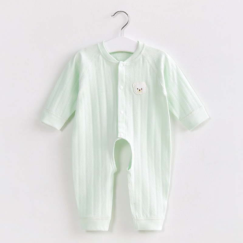 Mono para bebé para primavera, otoño e invierno, estilo fino con entrepierna abierta, unisex, pelele para niños pequeños, ropa para recién nacidos.