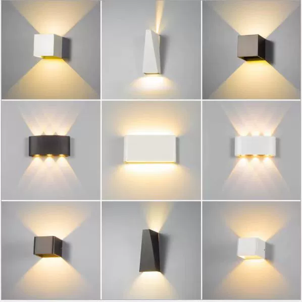Проживание в семье двор диммеры столб балкона наружные стены двери лестницы декоративные настенные светильники светодиодные наружные водонепроницаемые двухголовые настенные светильники