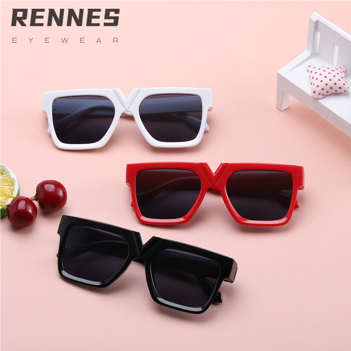 2021 nuevas gafas de sol para niños tendencia multicolor niños y niñas gafas de sol transfronterizas 8817