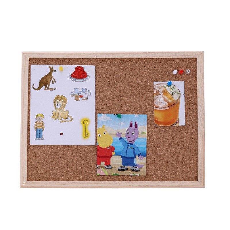 1006 Wholesale Teaching Office Home Use Ins Student Dormitory Desktop Hanging Wooden Photo Display Board Cork Board