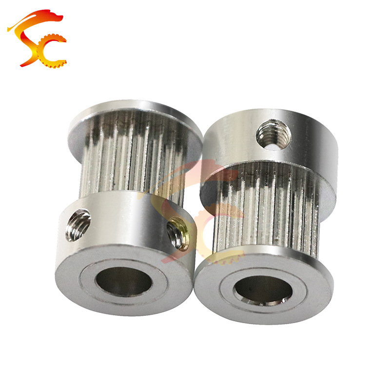 打印机喷绘机同步带轮 2GT16齿 内孔5 齿面7 皮带宽6mm 精加工