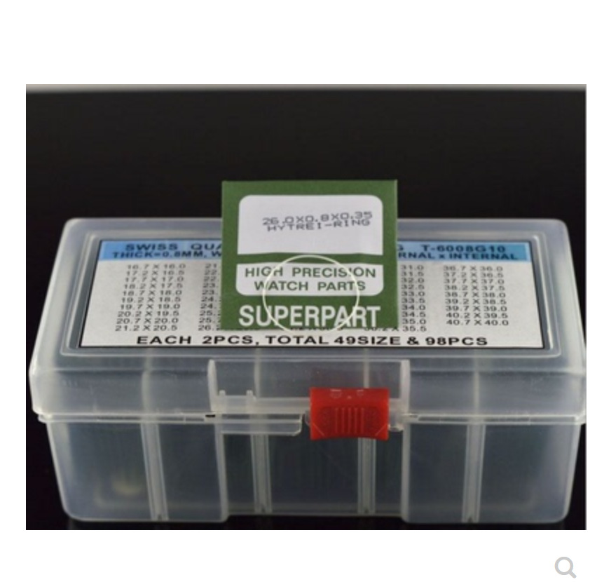 手表配件 白色表前盖 玻璃防水圈 表镜表框 表蒙透明防水圈一盒