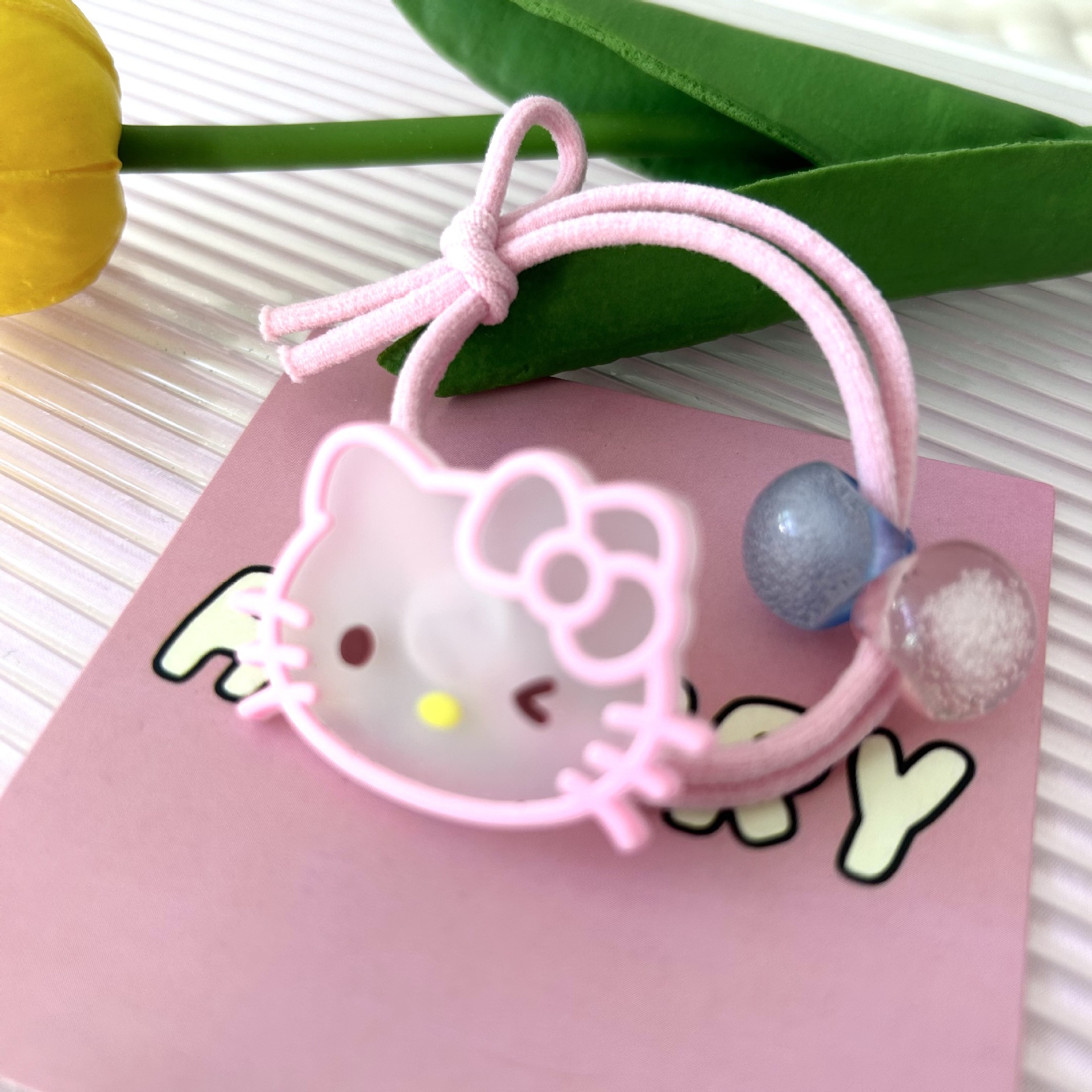 Sanliou cuerda para el cabello de niños lindos Kuromi dibujos animados tiras de goma de cola de caballo cuerda de cabello de alta elasticidad joyas para el cabello de niña