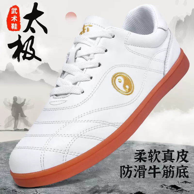 真皮牛筋底专业武术鞋春秋季运动鞋太极鞋男板鞋练功鞋运动鞋男鞋
