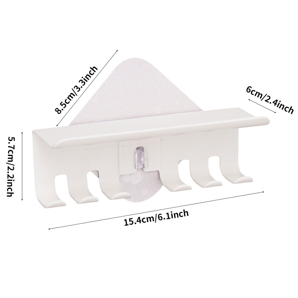 Estática sin costura cepillo de dientes titular de baño montado en la pared sin clavos cepillo de dientes estante de almacenamiento de cepillo de dientes sin punzón