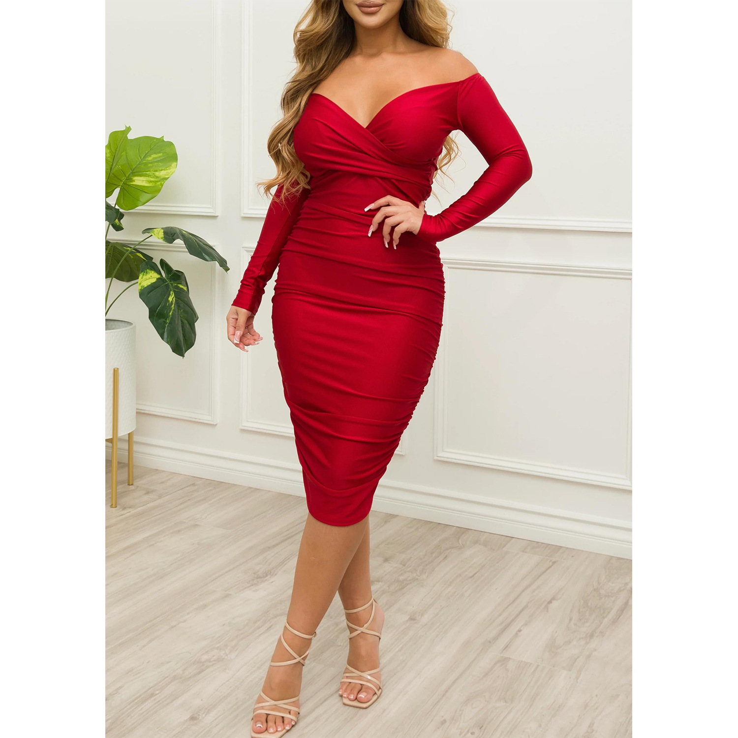 247g Weight Midi Dress Dress Length Type Sleeveless Sleeve Length Pencil Skirt Dresses Type Regular Sleeve Sleeve Type Spandex, Polyester Fabric Type Mid Waist Waist Line Daily Occasion Boat Neck Neckline Slim Fit Type Solid Color Pattern Summer, Spring, Autumn Season Women'S Gender Patchwork Design Fashion Style Wholesale Women'S Fashion Patchwork Solid Color Daily Boat Neck Sleeveless Pencil Skirt 8