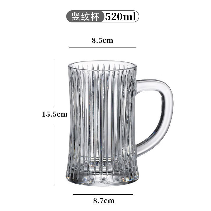 Taza de cerveza de lujo ligera de alta calidad 500ml copas de vidrio de alta calidad taza de cerveza taza de alta calidad taza de papel de alto valor