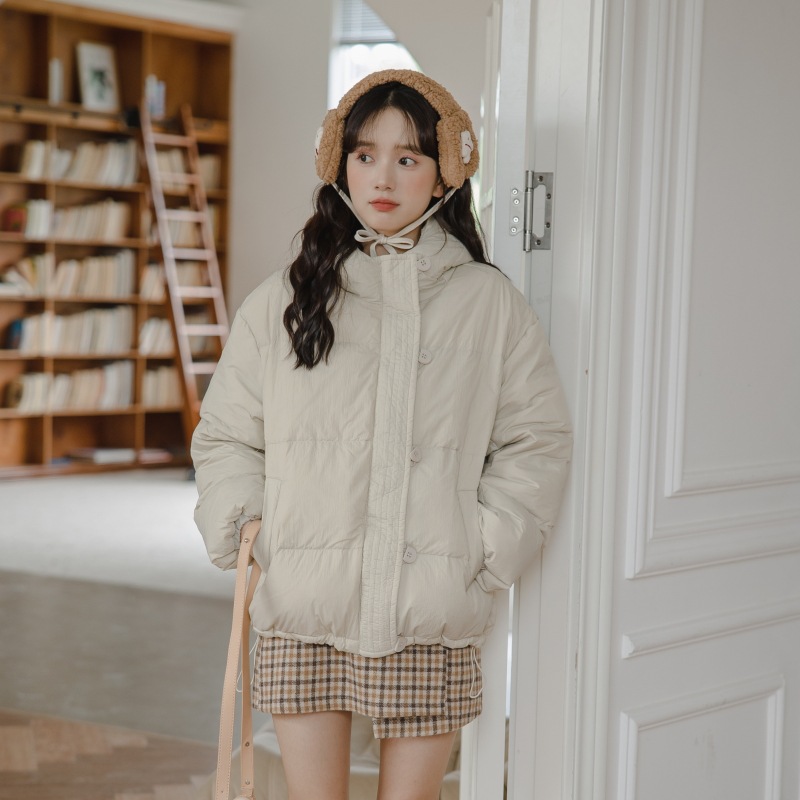 外套女秋冬款2025日系复古短款棉服棉袄小个子加厚休闲百搭面包服