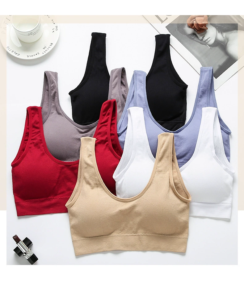 sexy bra panty Seamless Wireless Women Bra Set Female Panties Underwear Set Basic Crop Tops Push Up Sports Lingerie Briefs Intimate New red bra set