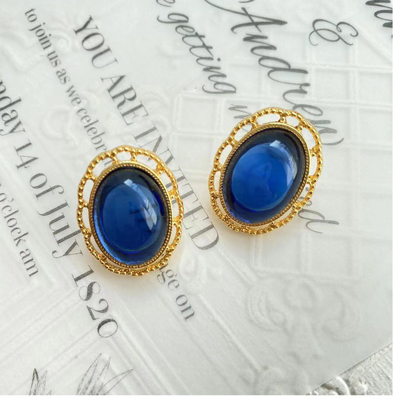 Vintage Style Oval Alloy Gold Plated Glass Womenu0027S Bracelets Earrings Necklace