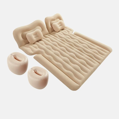 SUV car inflatable bed Vehicle-mounted inflatable bed - trunk-upgraded-wireless-air-pump-suv-exclusive-inflatable-bed-luxury-model-beige