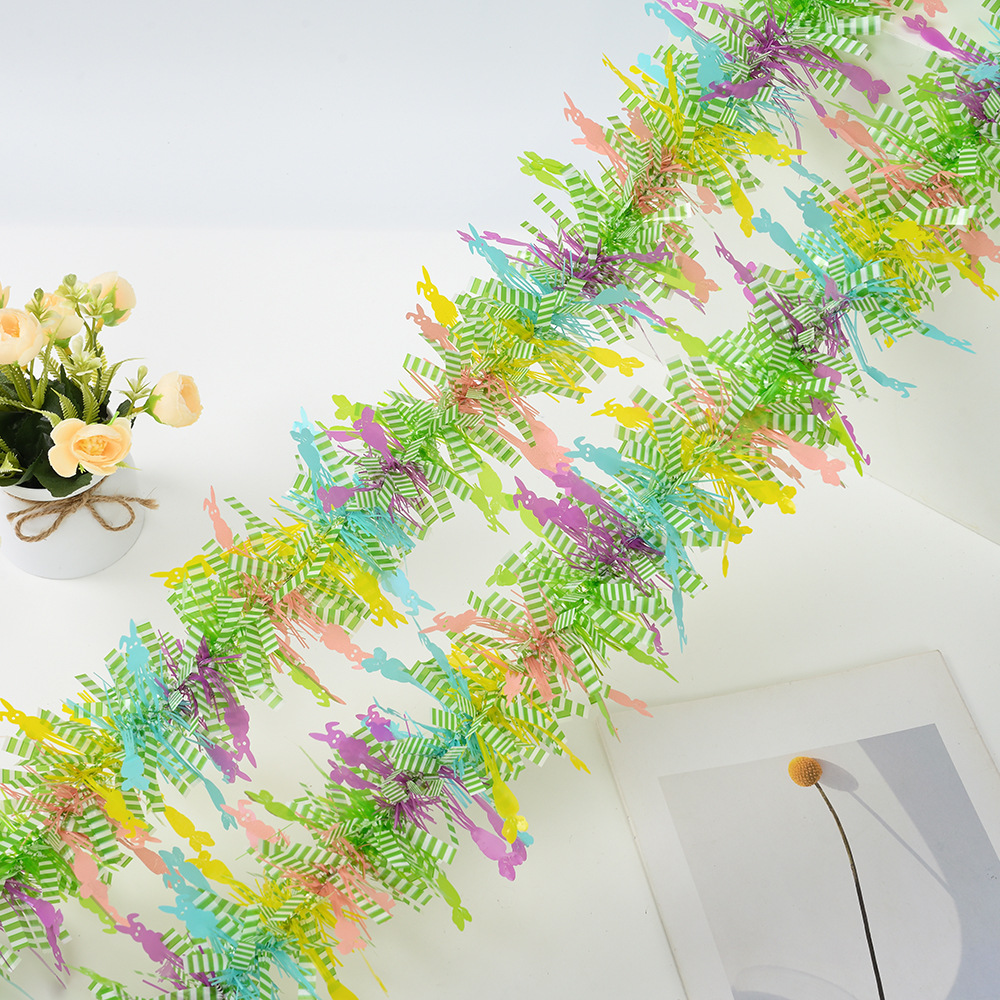 Transfronterizos Amazon Easter Egg Decoration Party Stripes Disposición de Fiesta de Ficha