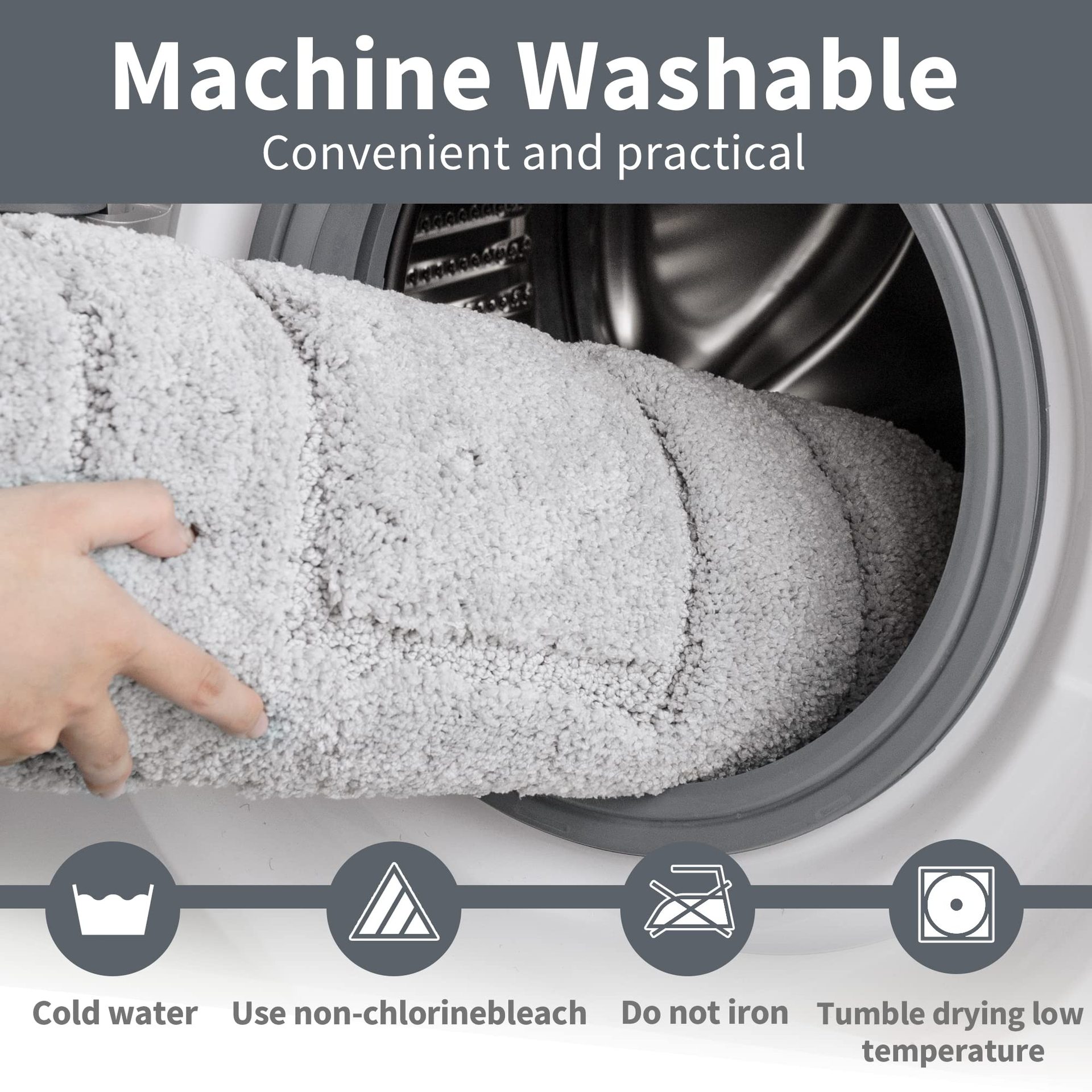 Cojín de absorción de agua transfronteriza flocado grueso lavable con máquina cojín de piso cojín antideslizante cojín de puerta alfombra doméstica