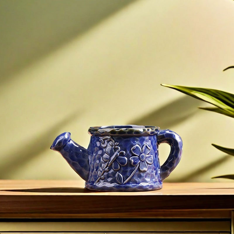 Pinus maceta de cerámica doméstica verde transpirable maceta de cerámica gruesa pequeña maceta de cerámica platos de flores al por mayor