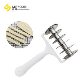 不锈钢6轮滚轮刀多用途切披萨压面刀厨房切面条刀苹果派拉网刀