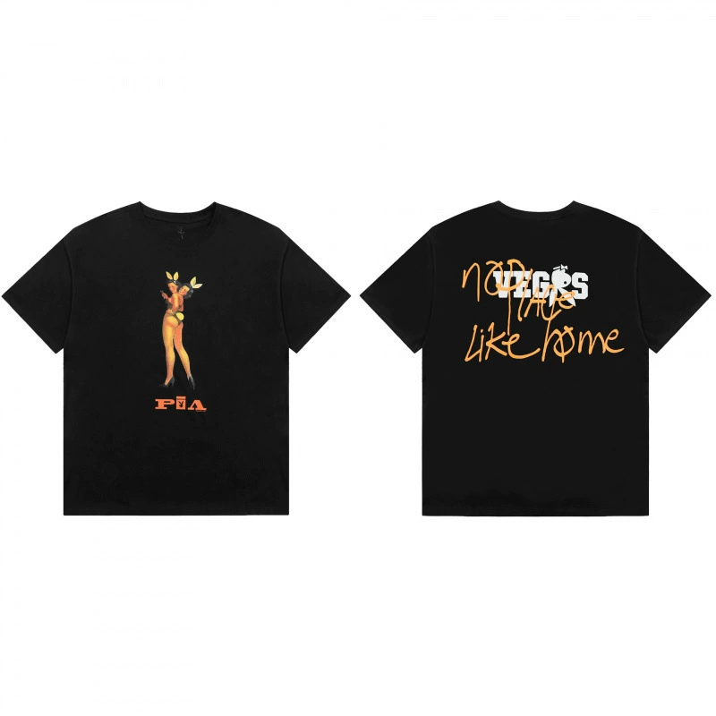 Travis Scott Cactus Jack Модная физиономия Роза стела рисунок повседневная футболка с коротким рукавом