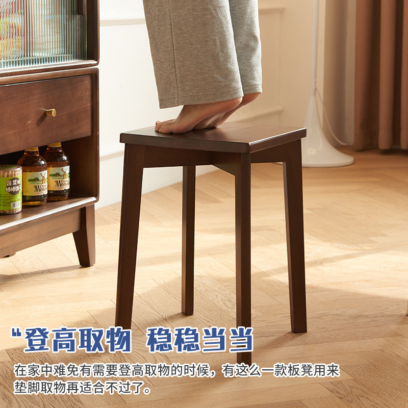 Taburete apilable taburete de comedor taburete alto taburete de madera maciza taburete de madera simple sala de estar taburete pequeño taburete de comedor