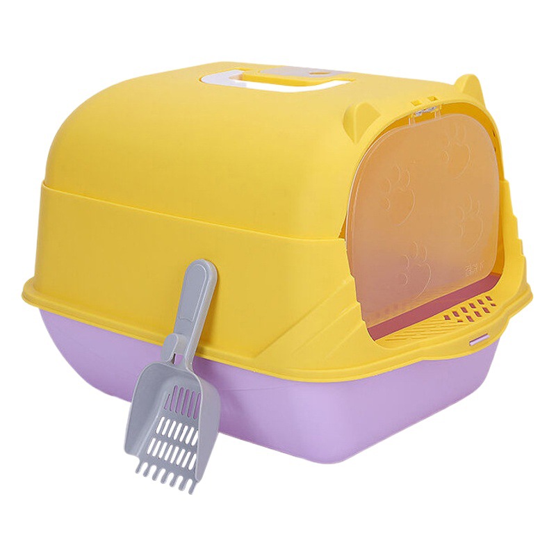 Caja de arena para gatos cerrada anti-Splash gran espacio desodorante extraíble gato inodoro suministros para mascotas al por mayor